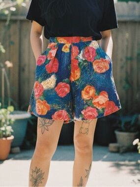 Vintage floral shorts